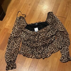 Tinseltown Animal Print Blouse